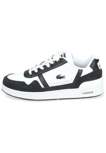 Lacoste Sneaker Leder/Textil Weiß/Schwarz