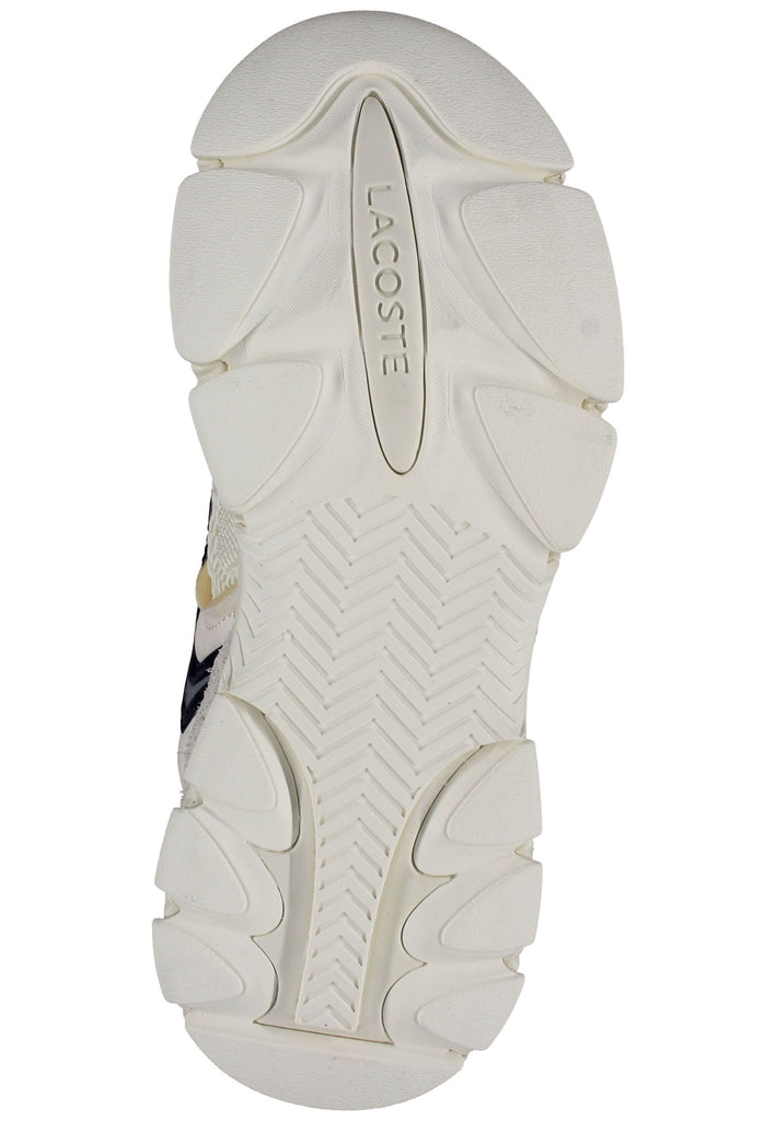 Lacoste Sneaker Leder/Textil Weiß/Schwarz