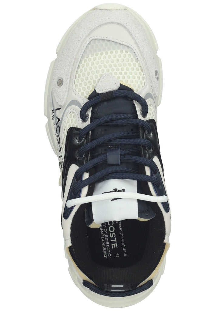 Lacoste Sneaker Leder/Textil Weiß/Schwarz