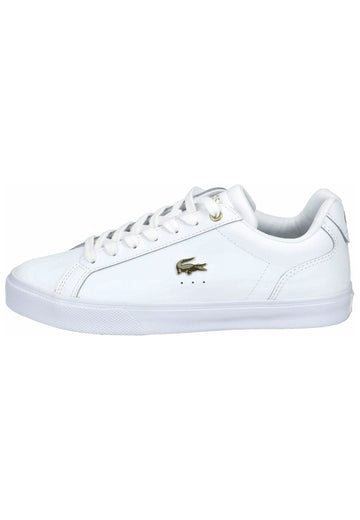 Lacoste Sneaker Leder Weiß/Gold