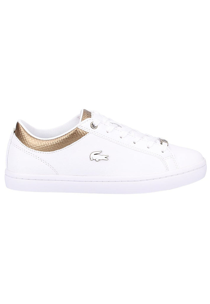 Lacoste Sneaker Leder Weiß/Gold