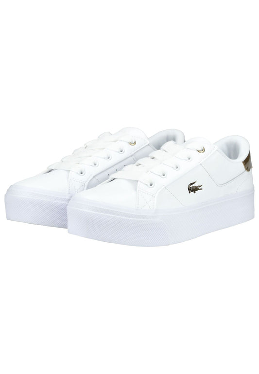 Lacoste Sneaker Leder Weiß Kombi