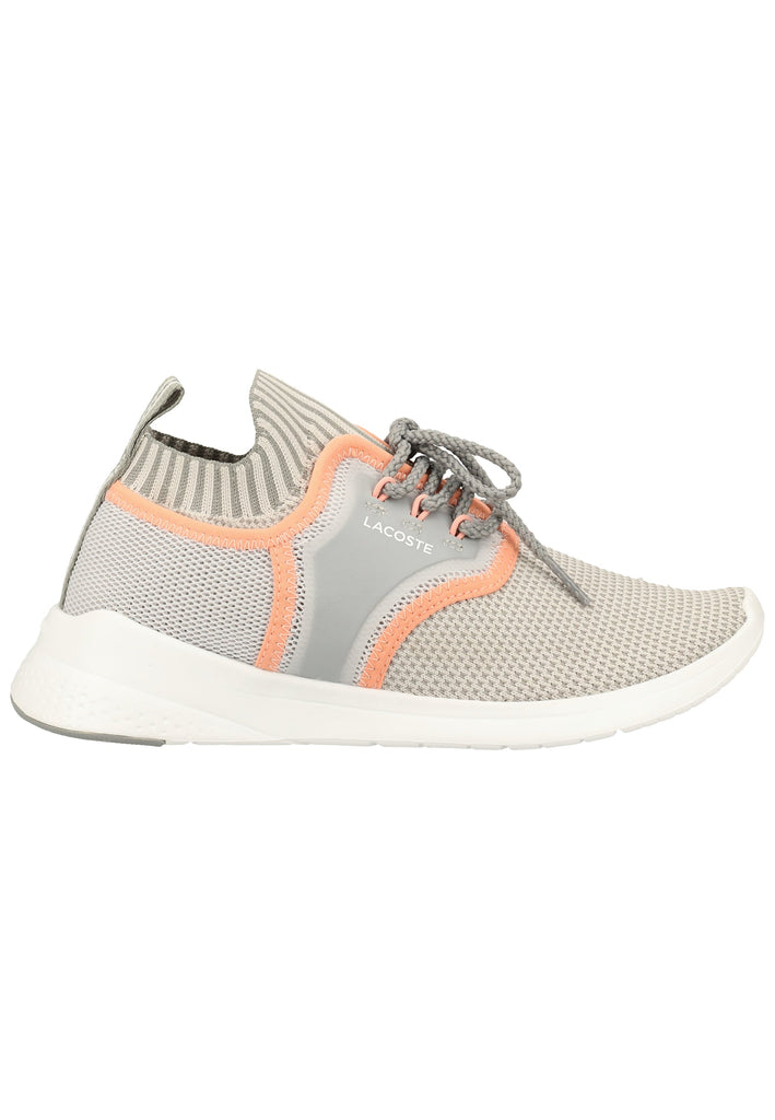 Lacoste Sneaker Lederimitat/Textil Grau/Pink
