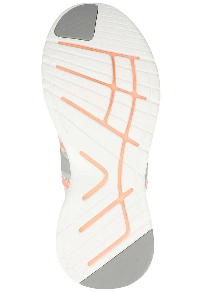 Lacoste Sneaker Lederimitat/Textil Grau/Pink