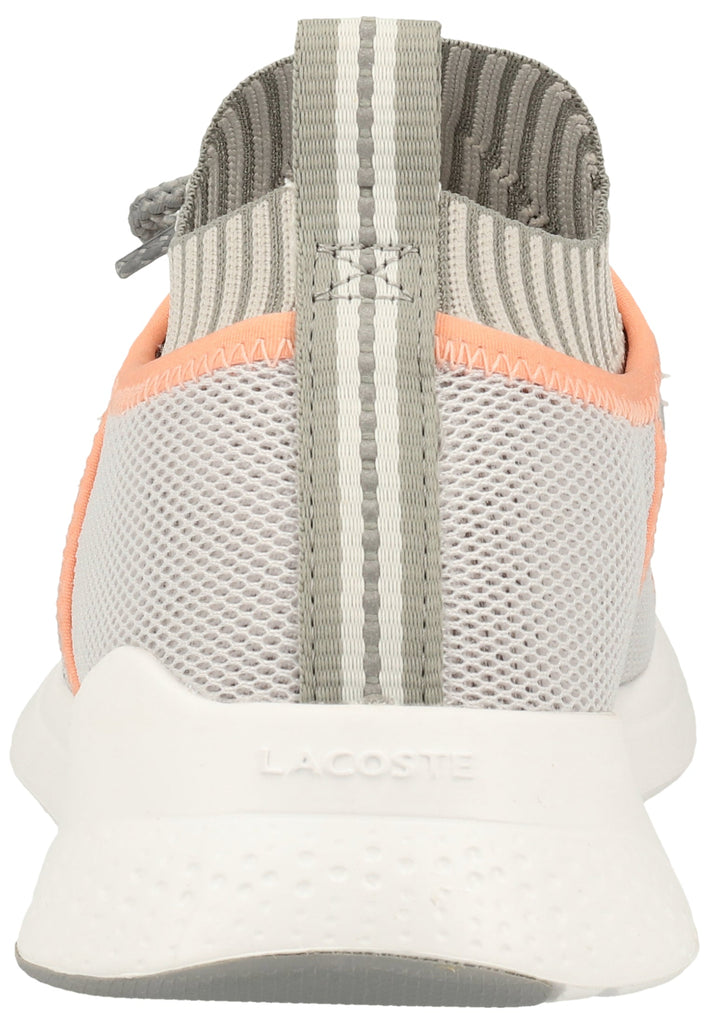 Lacoste Sneaker Lederimitat/Textil Grau/Pink