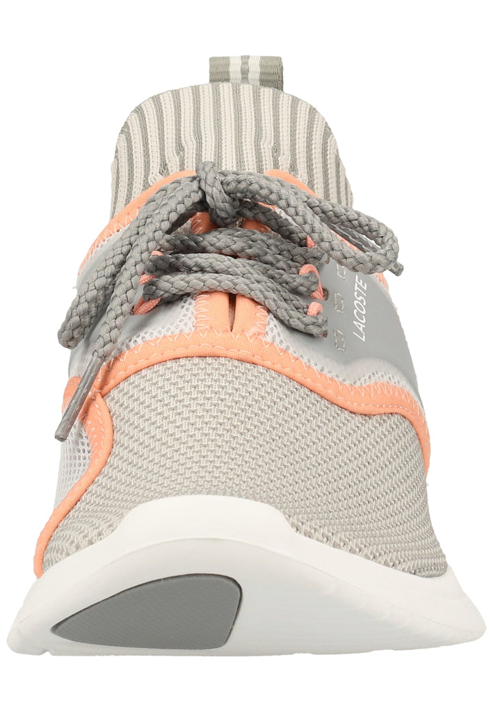 Lacoste Sneaker Lederimitat/Textil Grau/Pink