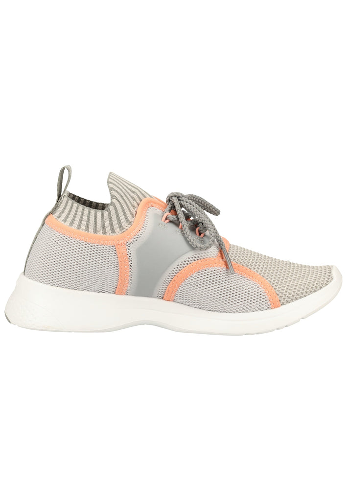 Lacoste Sneaker Lederimitat/Textil Grau/Pink