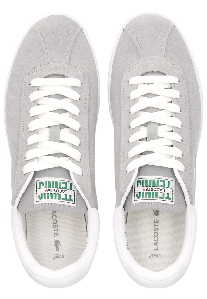 Lacoste Sneaker Lederimitat/Textil Grau/Weiß