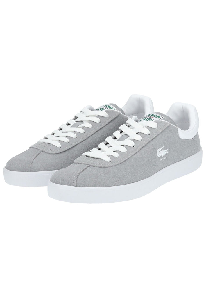 Lacoste Sneaker Lederimitat/Textil Grau/Weiß