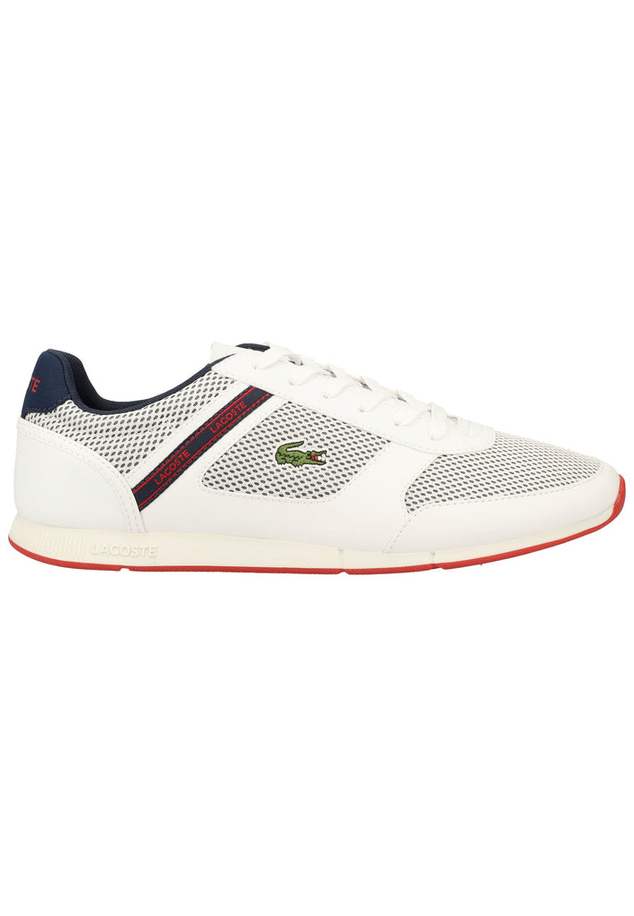 Lacoste Sneaker Lederimitat/Textil Weiß/Blau