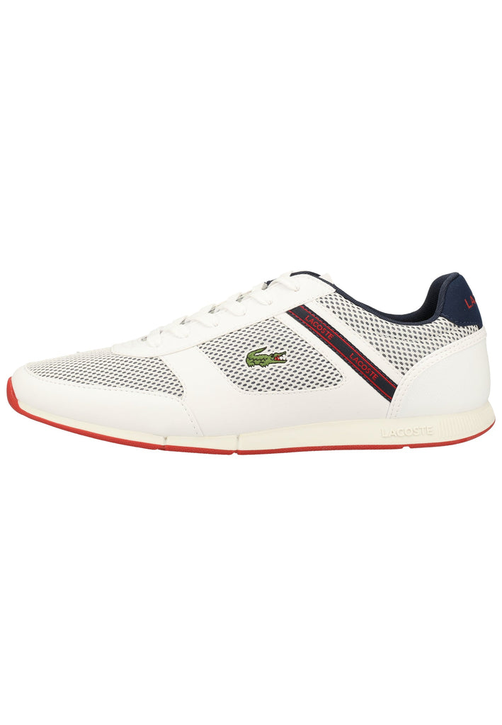 Lacoste Sneaker Lederimitat/Textil Weiß/Blau