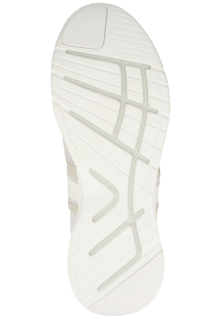 Lacoste Sneaker Lederimitat/Textil Weiß/Grau