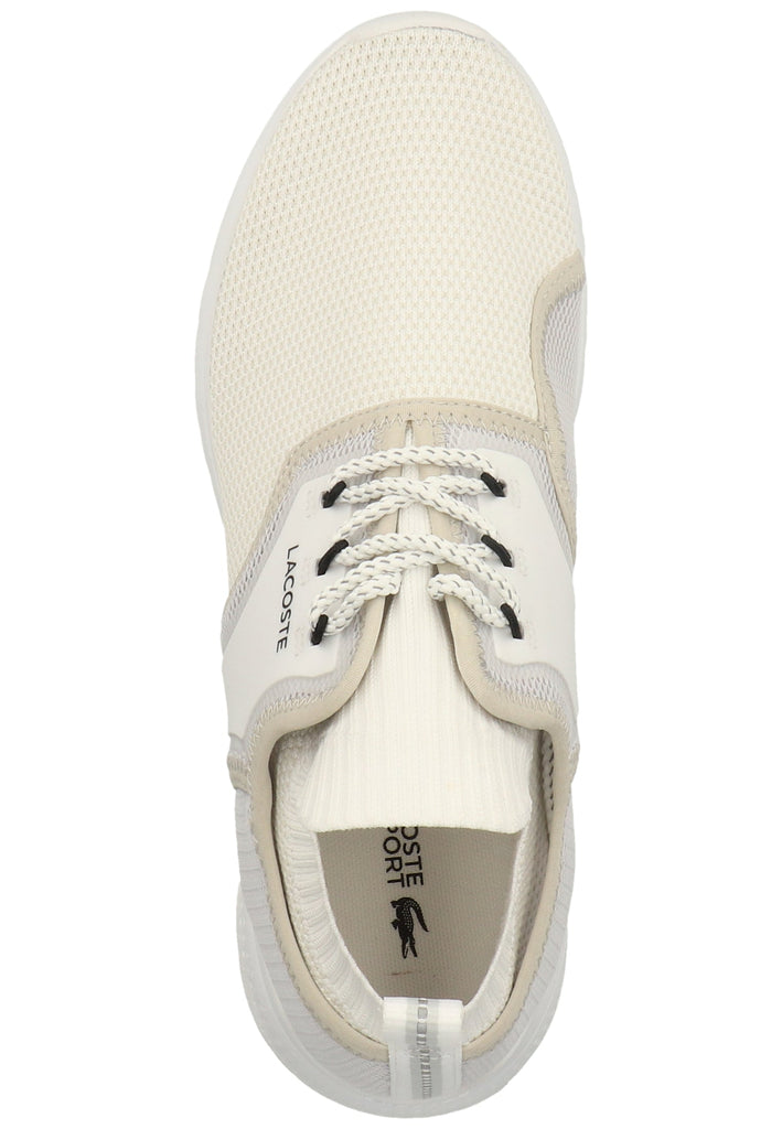 Lacoste Sneaker Lederimitat/Textil Weiß/Grau