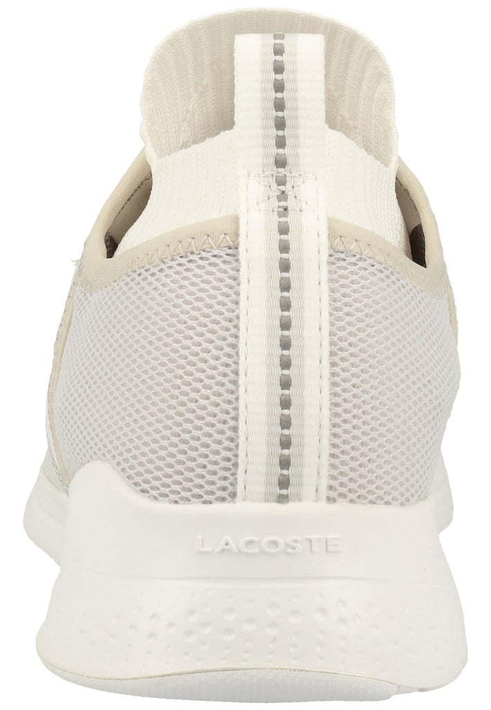 Lacoste Sneaker Lederimitat/Textil Weiß/Grau