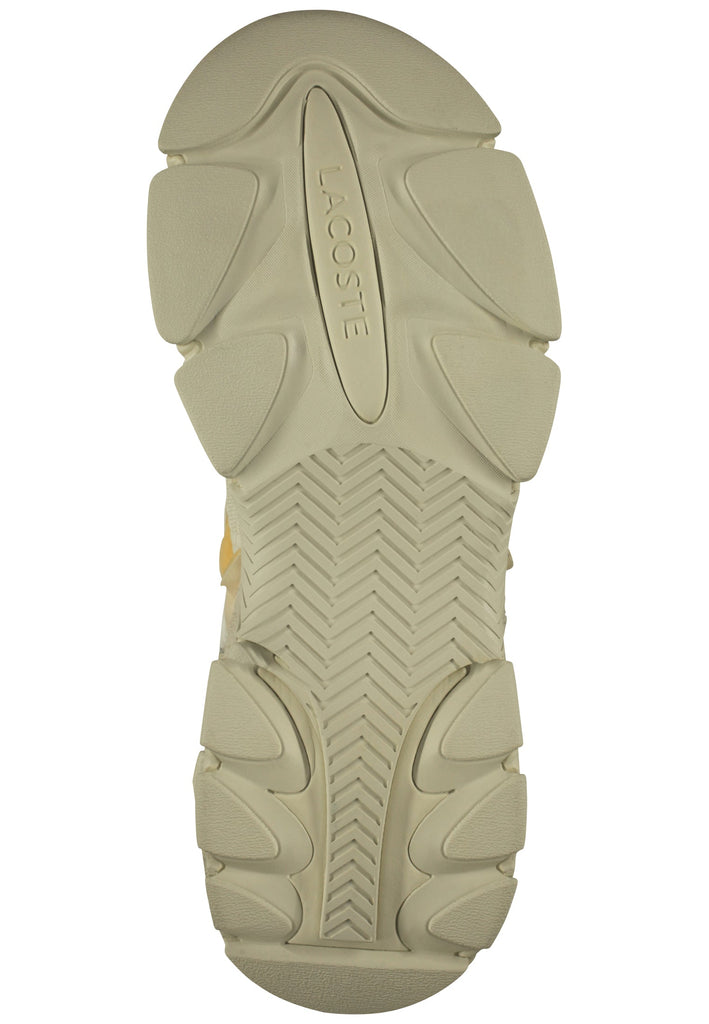 Lacoste Sneaker Lederimitat/Textil Weiß/Grün