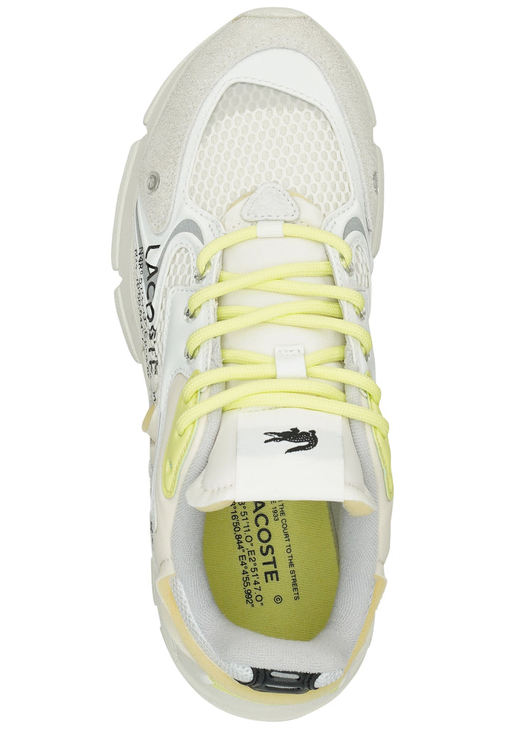 Lacoste Sneaker Lederimitat/Textil Weiß/Grün