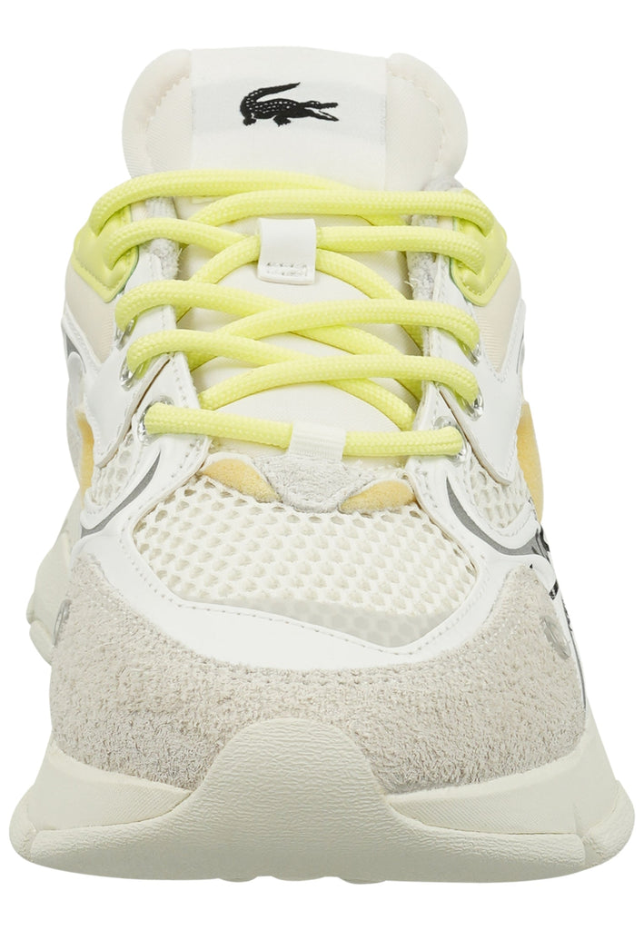 Lacoste Sneaker Lederimitat/Textil Weiß/Grün