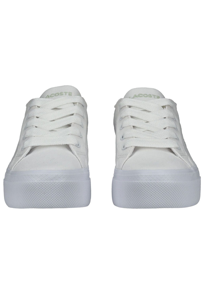 Lacoste Sneaker Lederimitat/Textil Weiß/Grün