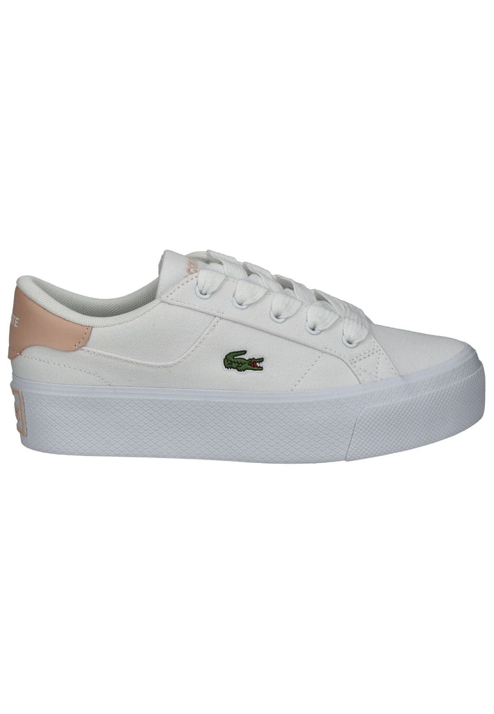 Lacoste Sneaker Lederimitat/Textil Weiß/Pink