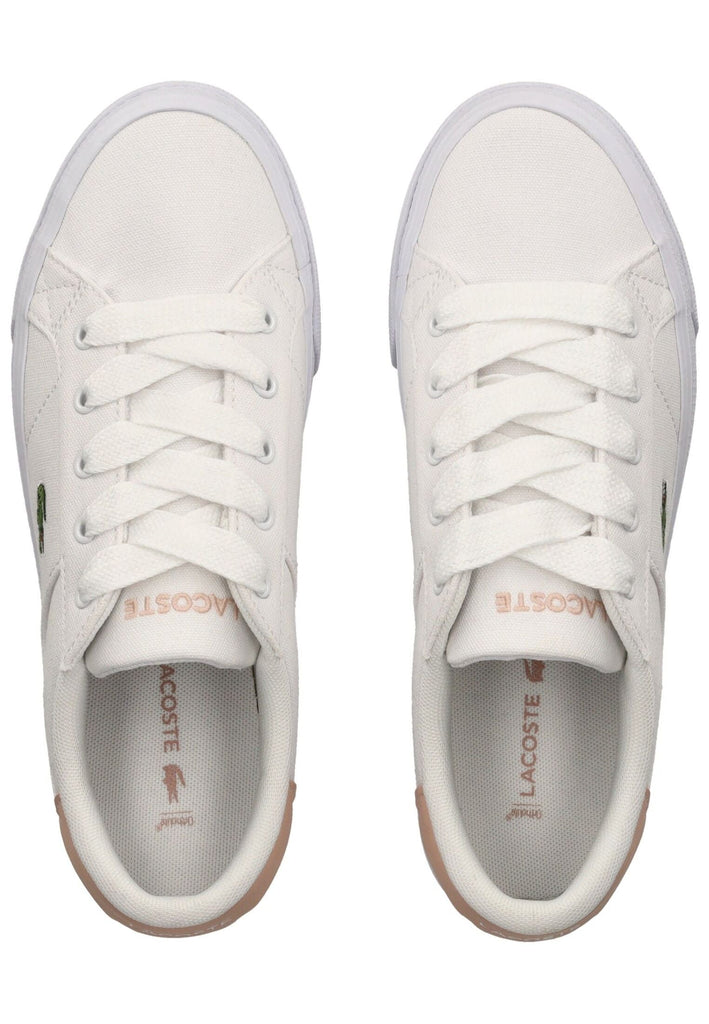 Lacoste Sneaker Lederimitat/Textil Weiß/Pink