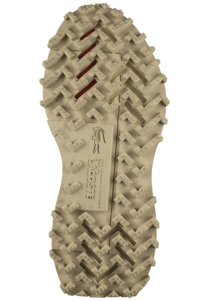 Lacoste Sneaker Lederimitat/Textil Weiß/Rot