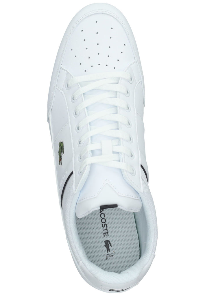 Lacoste Sneaker Lederimitat/Textil Weiß/Schwarz