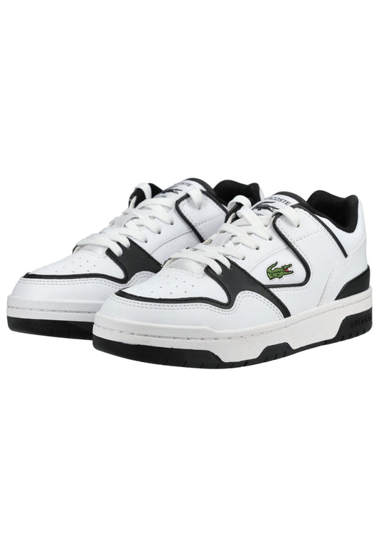 Lacoste Sneaker Lederimitat/Textil Weiß/Schwarz