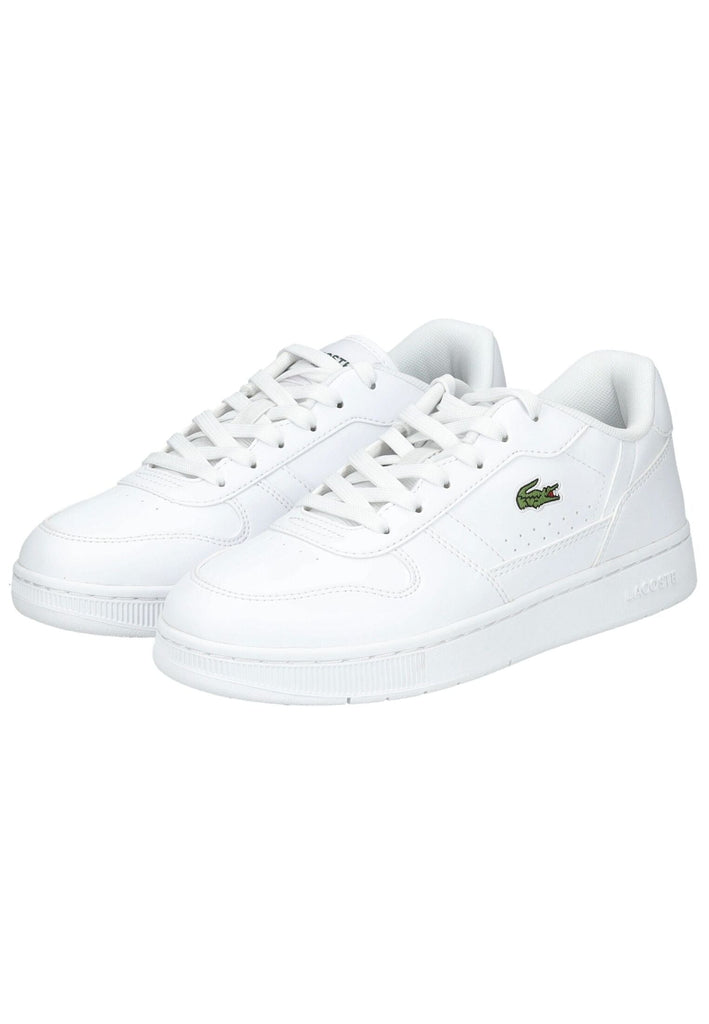 Lacoste Sneaker Lederimitat/Textil Weiß/Weiß