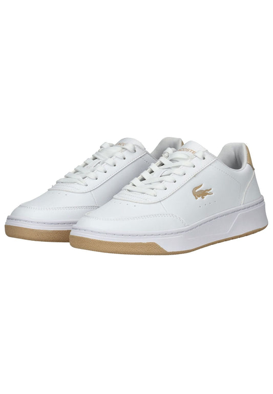 Lacoste Sneaker Lederimitat Weiß/Beige