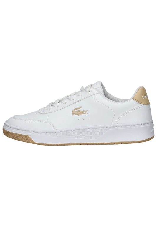 Lacoste Sneaker Lederimitat Weiß/Beige