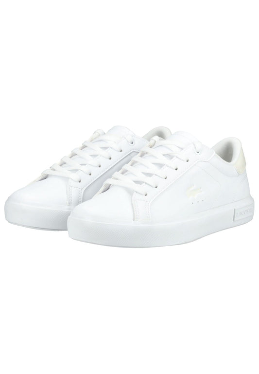 Lacoste Sneaker Lederimitat Weiß/Beige