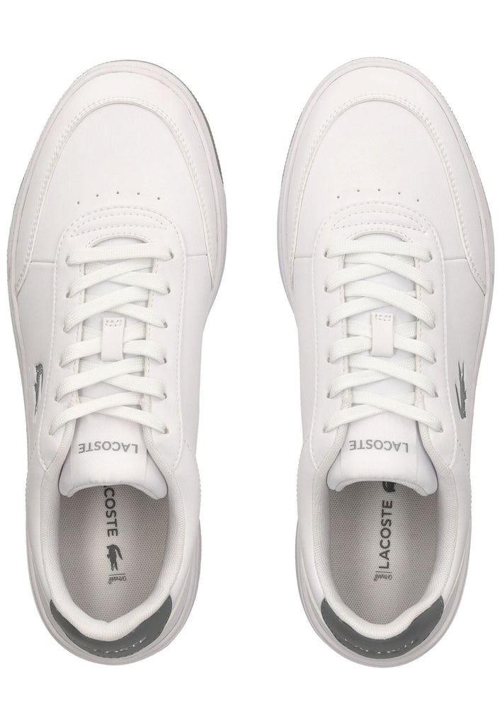 Lacoste Sneaker Lederimitat Weiß/Grau