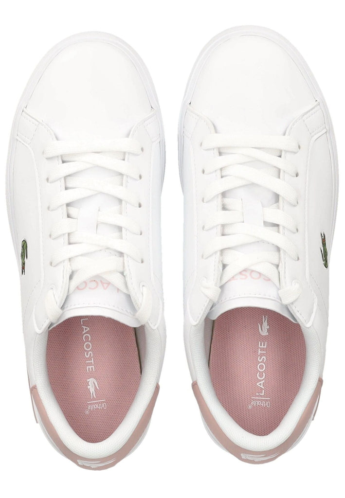 Lacoste Sneaker Lederimitat Weiß/Pink