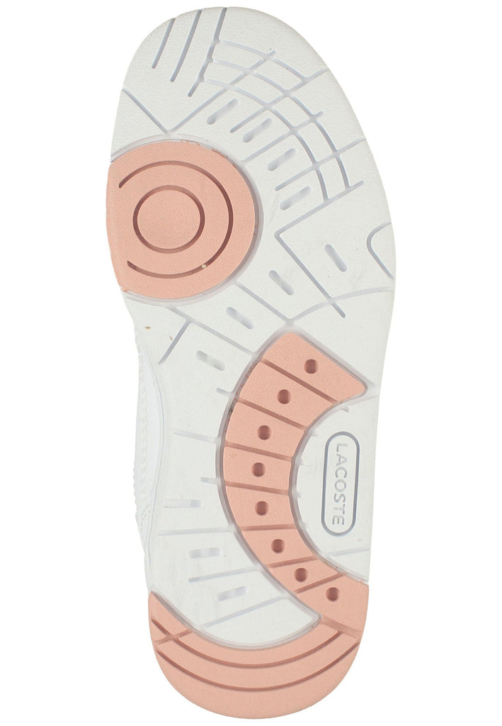 Lacoste Sneaker Lederimitat Weiß/Rosa