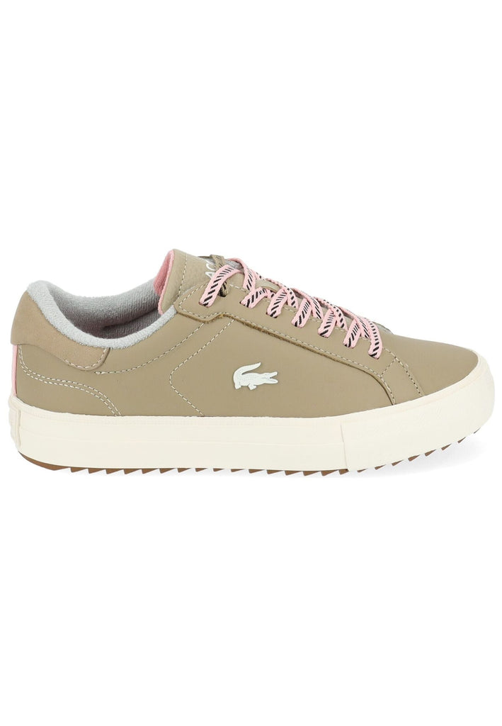 Lacoste Sneaker Nubukleder Braun/Weiß