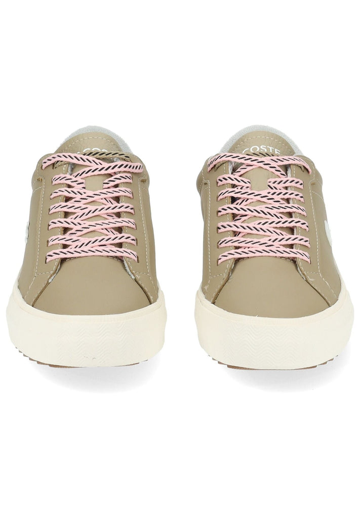 Lacoste Sneaker Nubukleder Braun/Weiß