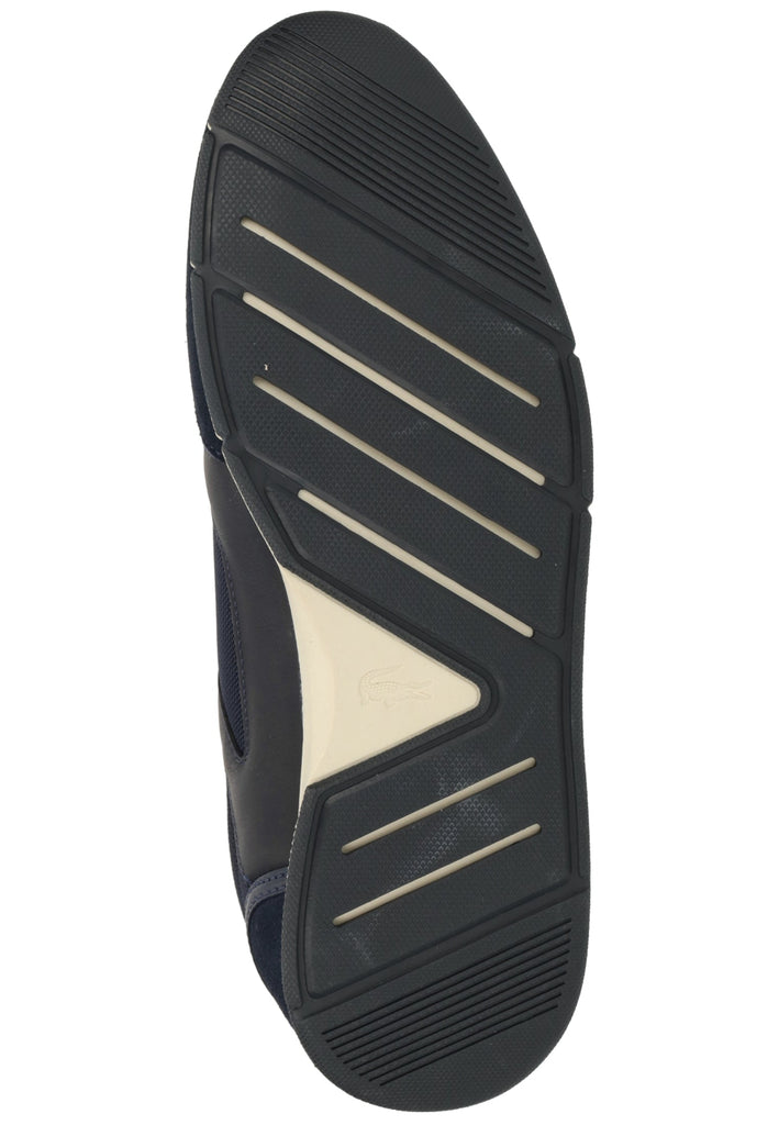 Lacoste Sneaker Veloursleder/Textil Blau/Weiß