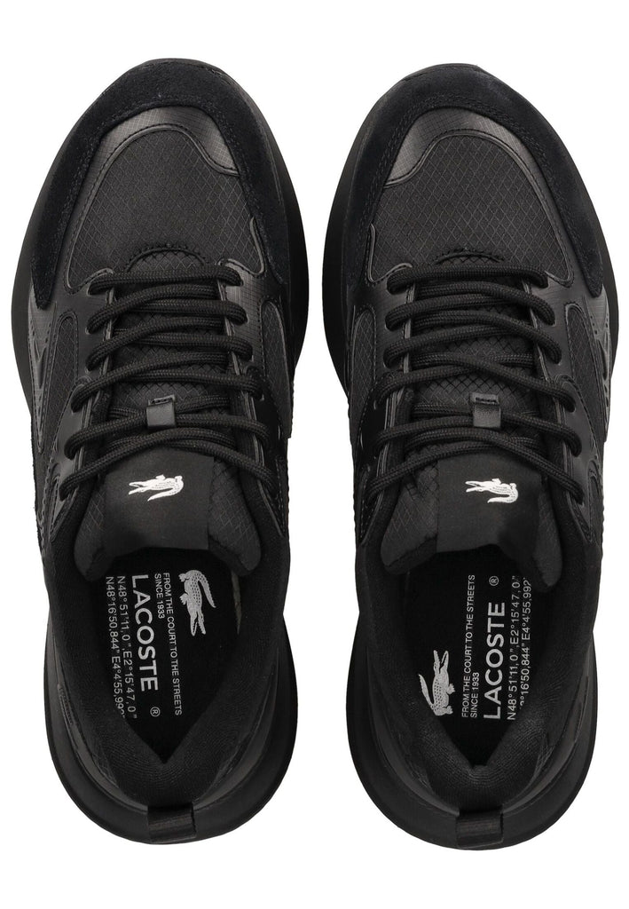 Lacoste Sneaker Veloursleder/Textil Schwarz/Schwarz