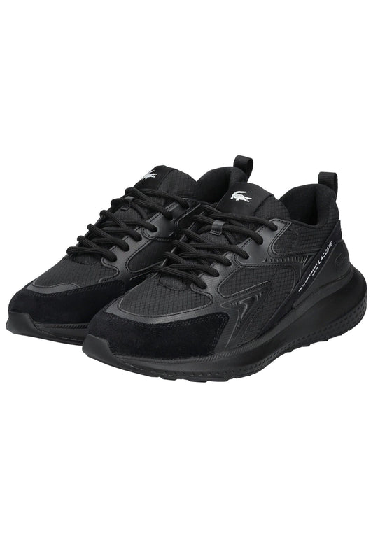 Lacoste Sneaker Veloursleder/Textil Schwarz/Schwarz