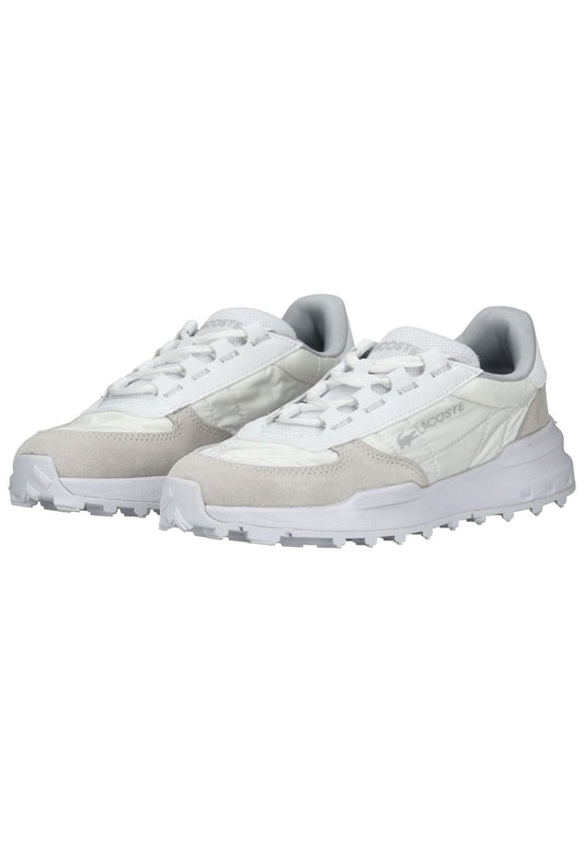 Lacoste Sneaker Veloursleder/Textil Weiß/Grau
