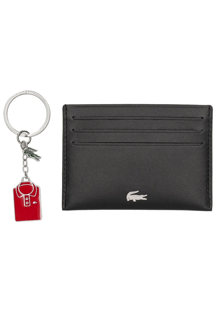 Lacoste Taschen Leder Schwarz/Rot