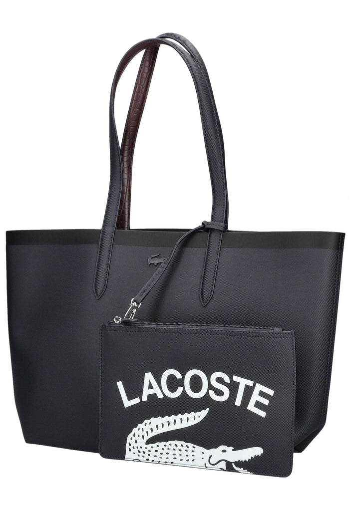 Lacoste Taschen Lederimitat Schwarz