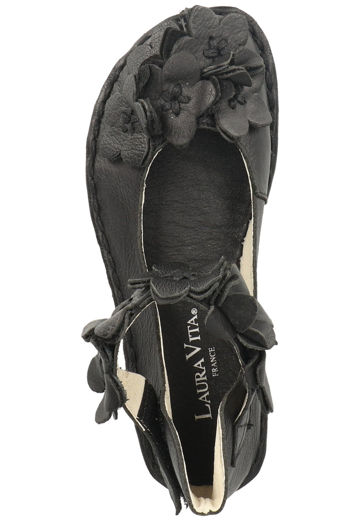 Laura Vita Ballerinas Leder Schwarz
