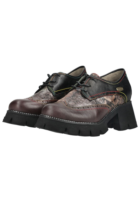 Laura Vita Halbschuhe Leder/Textil Grau/Multi