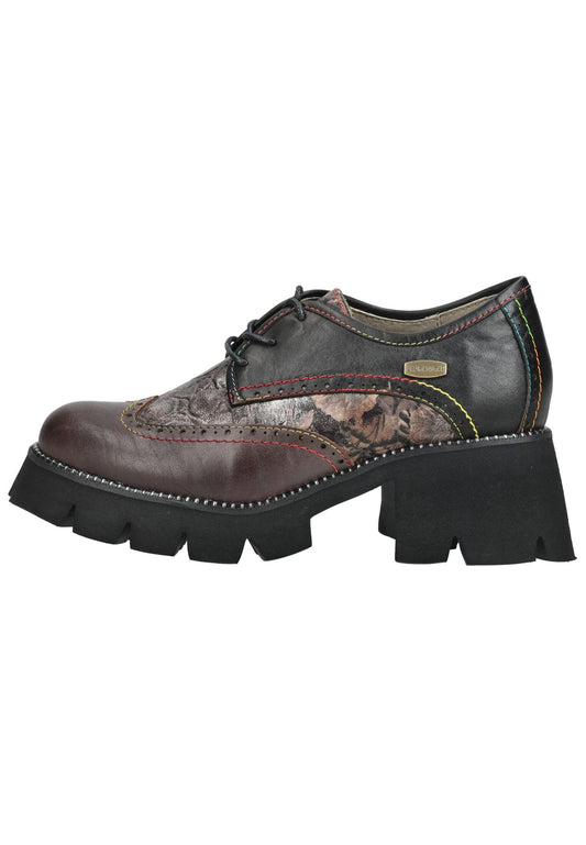 Laura Vita Halbschuhe Leder/Textil Grau/Multi