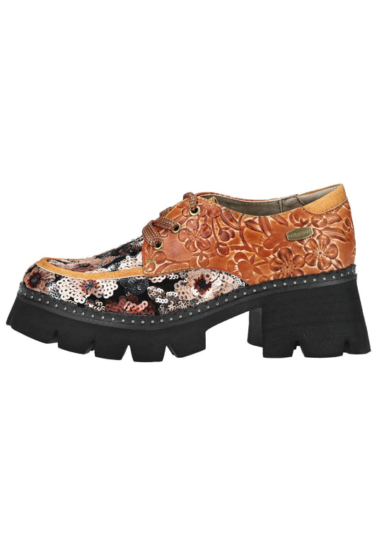 Laura Vita Halbschuhe Leder/Textil Kastanie