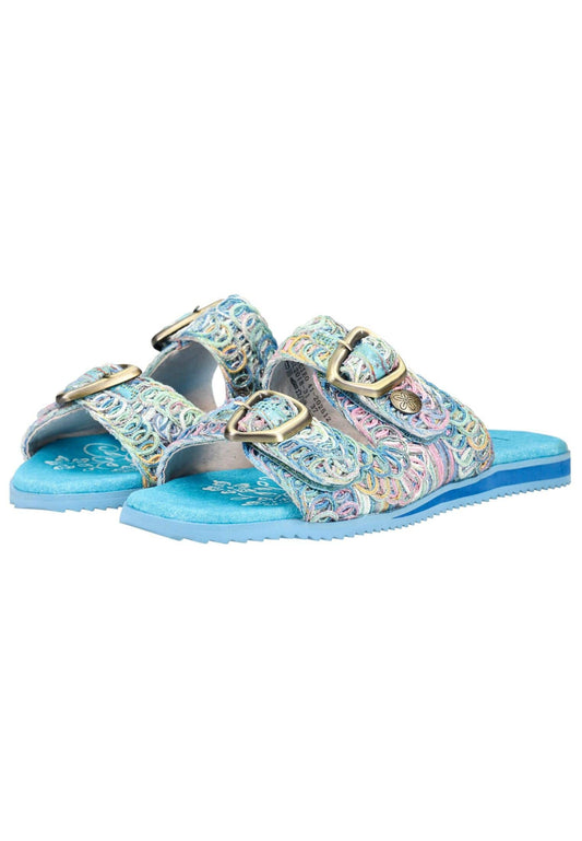 Laura Vita Pantoletten Textil Blau