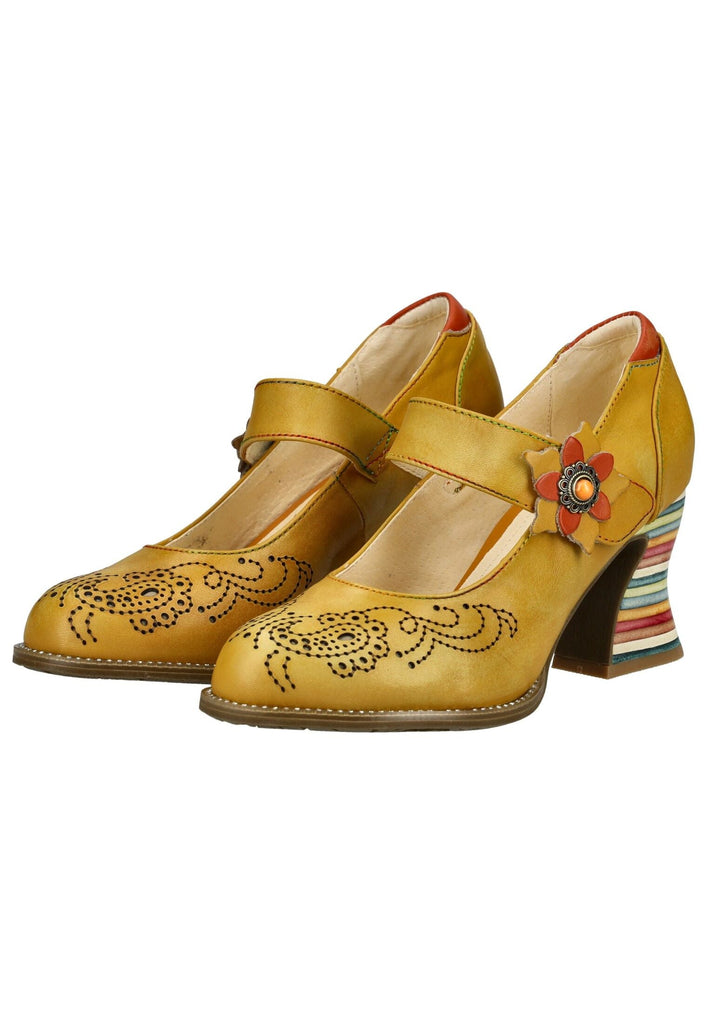 Laura Vita Pumps Leder Gelb