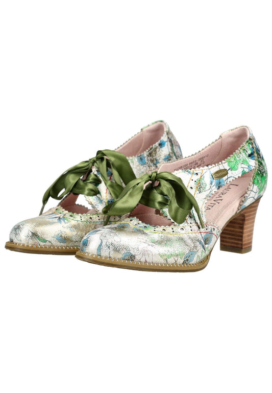 Laura Vita Pumps Leder/Textil Grün