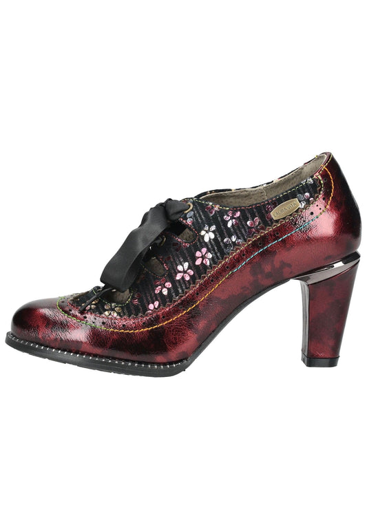 Laura Vita Pumps Leder/Textil Schwarz Kombi